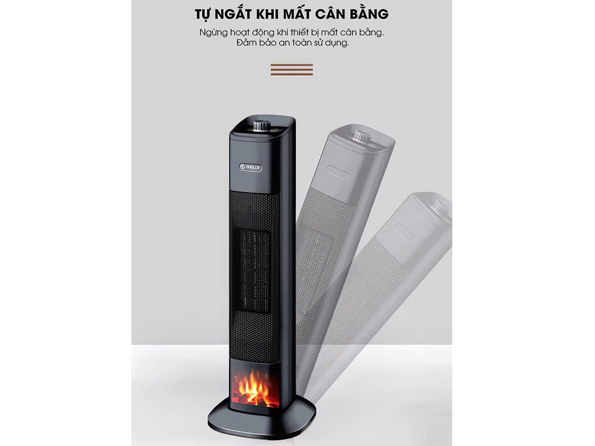 Máy sưởi gốm Helix HL-68CH, công suất tối đa 2.000W