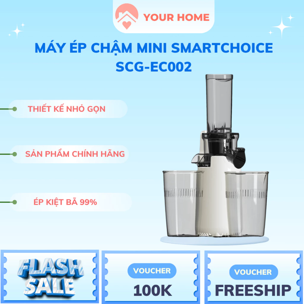 Máy Ép Chậm Mini SmartChoice SCG – EC002, Giải Pháp Hoàn Hảo Cho Nước Ép Tươi Ngon